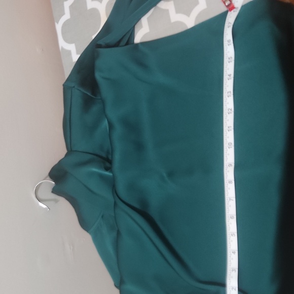 H&M Draped Blouse Green XS - Picture 14 of 16